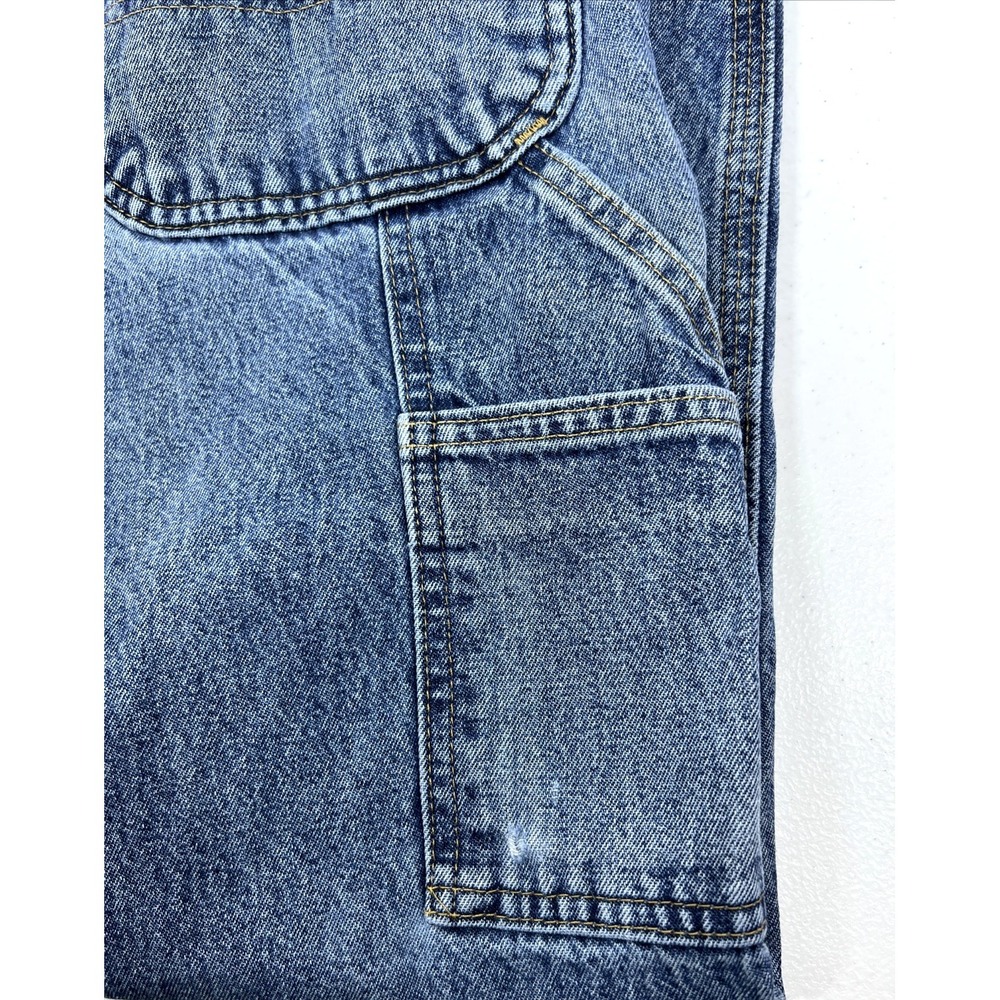 Carhartt Men's Cargo Blue Denim Original Dungaree Fit Workwear Pant Size 44 X 32